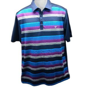 Callaway Opti Dry 3 Button Golf Polo Performance Athletic Activewear Shirt Large